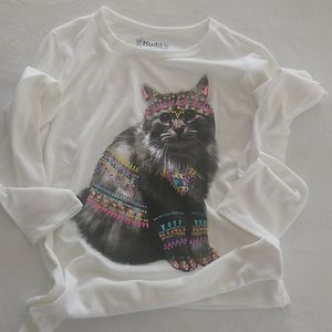 Mudd girls long sleeve shirt w/ cat size 14